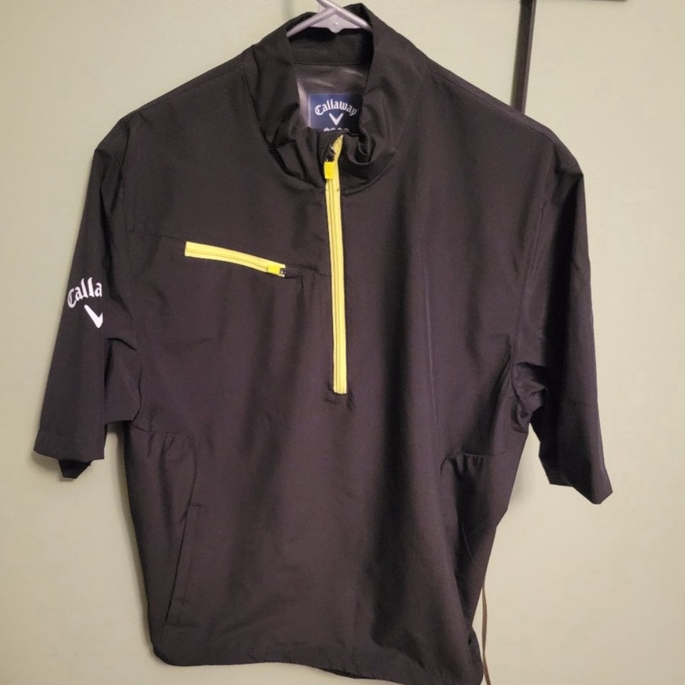 Mens Large Swing Tech™ Blocked 1/4 Zip Windbreaker